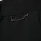 Black Polyester High Waisted Flared Pants