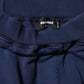 Blue Cotton Mid Waisted Jogger Pants