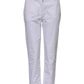 White Cotton Stretch Mid Waist Jeans