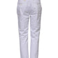 White Cotton Stretch Mid Waist Jeans