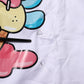 White Cotton Graphic Print Crew Neck T-shirt