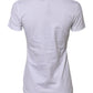 White Cotton Short Sleeves Round Neck T-shirt