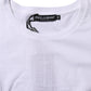 White Cotton Short Sleeves Round Neck T-shirt