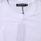 White Cotton Round Neck Short Sleeves T-shirt
