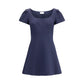 Short Dress with short gathered sleeves
