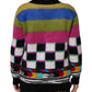 Multicolor Glitch Design Pullover Sweater