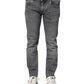 Gray Cotton Skinny Denim Trouser Jeans