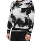 Multicolor Silk Camouflage Pullover Sweater