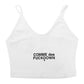 White Cotton Women Crop Top