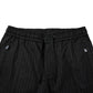 Black Striped Wool Men Jogger Pants