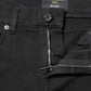 Black Tattered White Lining Skinny Denim Jeans