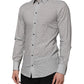 Gray Dotted Semi Fitted GOLD Men Formal Shirt