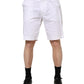 White Chinos Cotton Stretch Casual Shorts
