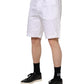 White Chinos Cotton Stretch Casual Shorts