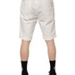 White Chinos Cotton Stretch Men Casual Shorts