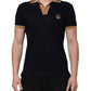 Black Cashmere Crown Logo Men Polo T-shirt