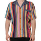 Multicolor Stripes Collared Men Polo T-shirt