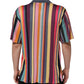 Multicolor Stripes Collared Men Polo T-shirt