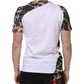 White Camouflage Cotton Men Crew Neck T-shirt