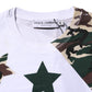 White Camouflage Cotton Men Crew Neck T-shirt