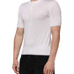 White Silk Short Sleeves Men Henley T-shirt