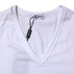 White Short Sleeves V-neck Underwear T-shirt
