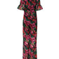 Multicolor Floral Print Overall Jumpsuit Dress