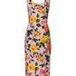 Multicolor Floral Knee Length Sheath Dress