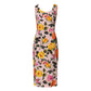 Multicolor Floral Knee Length Sheath Dress