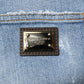 Blue Tattered Denim Cotton Hot Pants Shorts