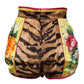 Multicolor Floral High Waist Hot Pants Shorts