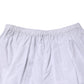 White Lace Paneled Cotton High Waisted Shorts