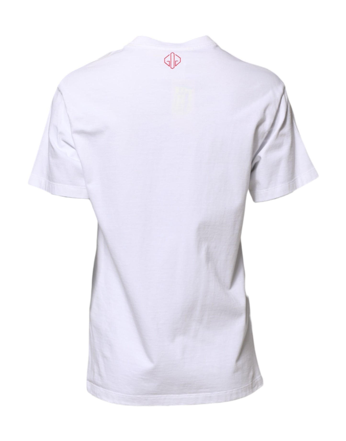 White Printed Round Neck T-shirt