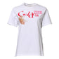 White Printed Round Neck T-shirt