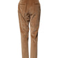 Brown Cotton Corduroy Tapered Pants