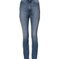 Blue Washed Skinny High Waist Denim Jeans