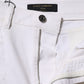 White Tattered Cotton High Waist Denim Jeans