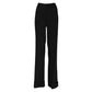 Black Wool High Waist Flared Pants