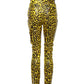Yellow Leopard High Waist Slim Pants