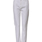 White Cotton High Waist Straight Denim Jeans