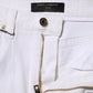 White Cotton High Waist Straight Denim Jeans