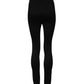 Black Nylon High Waist Skinny Leggings Pants