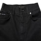 Black Cotton High Waist Skinny Denim Jeans