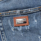 Blue PRETTY Tattered Skinny Denim Jeans