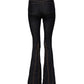 Black Cotton Mid Waist Bootcut Denim Jeans