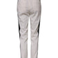 White Wool Mid Waist Tapered Trouser Pants