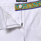 White Cotton Mid Waist Tapered Trouser Pants