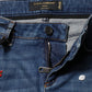 Blue Cotton Mid Waist Skinny Denim Jeans