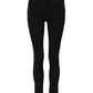 Black Cotton Logo Skinny MidWaist Denim Jeans