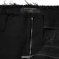 Black Cotton Mid Waist Flared Denim Jeans